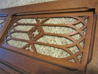 Eastlake Carved Tiger Oak Architectural Salvage Church Panel Victorian Wainscot 3