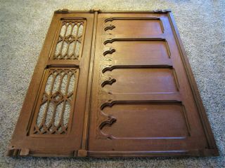 Eastlake Carved Tiger Oak Architectural Salvage Church Panel Victorian Wainscot 4