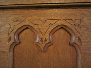 Eastlake Carved Tiger Oak Architectural Salvage Church Panel Victorian Wainscot 5