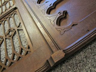 Eastlake Carved Tiger Oak Architectural Salvage Church Panel Victorian Wainscot 9