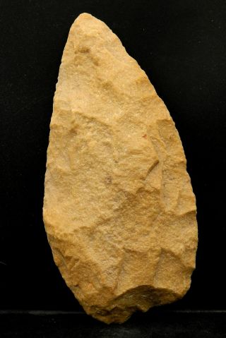 Ancient Quartzite Hand Axe - Acheulean Civilization - 18.  5 Cm Long - Sahara