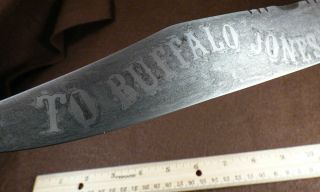 Old Buffalo Bill Wild West Sheffield Knife Given To Buffalo Jones 1886 Kansas 5