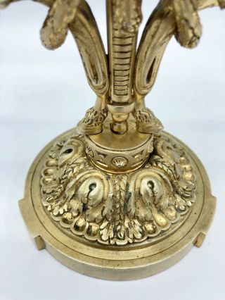 Antique Louis XVI Ormolu Gilt Bronze Baroque Double Candelabra Candle Holder 10