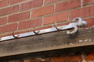 Vintage 10ft Butcher Knife Meat Cleaver Hook Coat Rack Pots Pans Kitchen Utensil 2