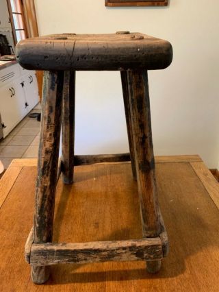 17thc Pine Joint Stool Chair Aafa William And Mary Pilgrim Century Queen Anne