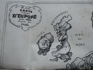 1870 Nouvelle Carte D ' Europe,  satirical cartoon map by Paul Hado 4