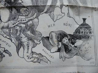 1870 Nouvelle Carte D ' Europe,  satirical cartoon map by Paul Hado 5