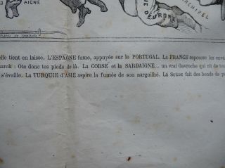 1870 Nouvelle Carte D ' Europe,  satirical cartoon map by Paul Hado 7