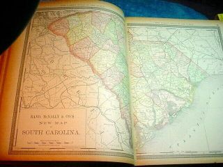 1891 Rand McNally & Co Family Atlas Of The World 11.  5 x 14.  5 