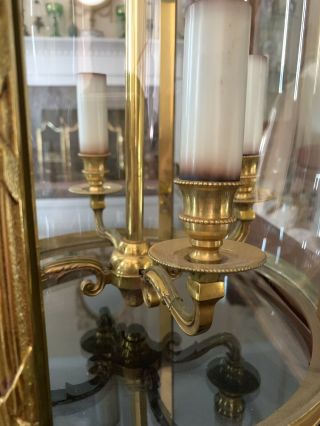 PRIVATE French Gilt Bronze Lantern Chandelier Foyer Ceiling Fixture Directoire 5