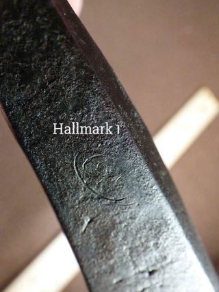 Old Huron Indian Tomahawk War Axe Forged Blade With 2 Hallmarks 1800 ' s 5
