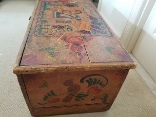 Peter Hunt Painted Clothes/toy Chest.  1937.  Signed " Anno Domini 