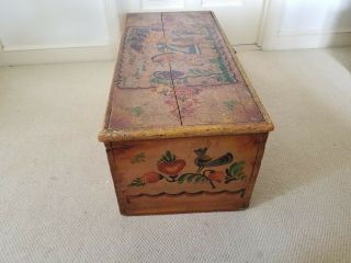 Peter Hunt painted clothes/toy chest.  1937.  Signed 