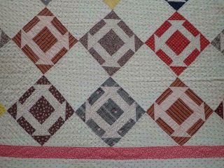 and Early Antique c1860 - 1880 Churndash QUILT Shirting Background 76x70 