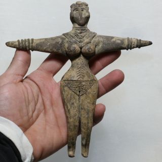 Ancient Syro - Hittite Ceramic Idol male Statue Figure Circa 1200 BC 3