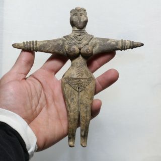 Ancient Syro - Hittite Ceramic Idol male Statue Figure Circa 1200 BC 4