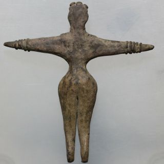 Ancient Syro - Hittite Ceramic Idol male Statue Figure Circa 1200 BC 5