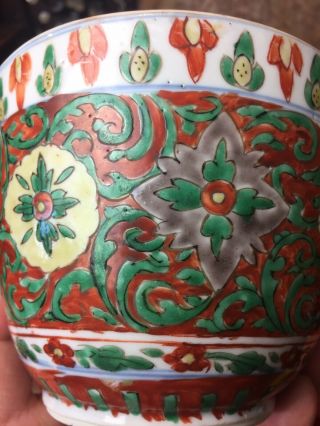 Antique Chinese 18th C Famille Verte Bowl And Cover For Thai Market ? 3