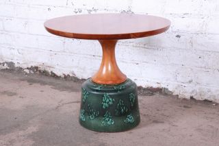 John Van Koert for Drexel Ceramic Base Occasional Table,  1956 4