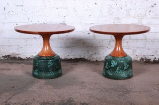 John Van Koert for Drexel Ceramic Base Occasional Table,  1956 8