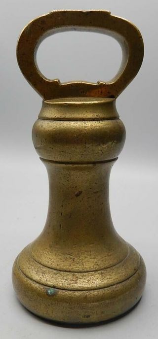 Special Arthur Only Seven (7) Lb Cast Brass Bell Weight With Touchmarks