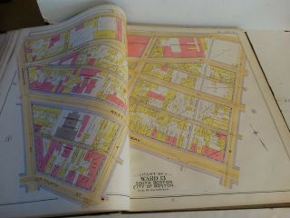 RARE Antique G.  W.  Bromley & co 1891 City of south boston mass atlas 33 plates 5