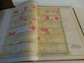 RARE Antique G.  W.  Bromley & co 1891 City of south boston mass atlas 33 plates 7