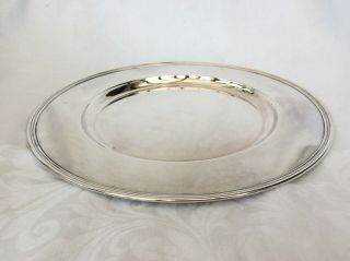 Large Plate In Sterling Silver - 524 Grams.