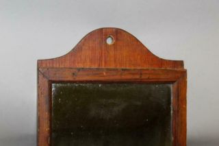 A GREAT AMERICAN COUNTRY QUEEN ANNE MIRROR WITH A TOMBSTONE CREST IN OLD SURFACE 4