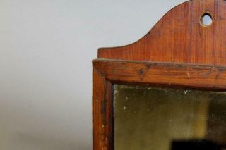 A GREAT AMERICAN COUNTRY QUEEN ANNE MIRROR WITH A TOMBSTONE CREST IN OLD SURFACE 6