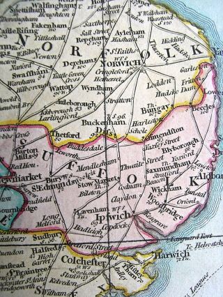 1804 Cary ' s MAP of England Wales Scotland GREAT BRITAIN Pocket Companion Roads 4