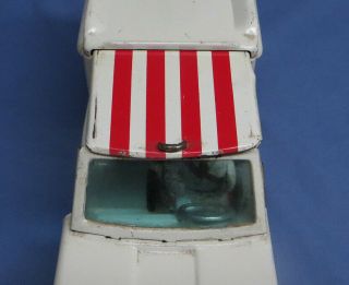 Vintage Cragstan Tin Litho Friction Ice Cream Truck With Rotating Sign 9