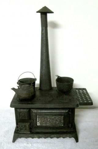 Rare Antique Cast Iron Toy Stove,  1800 