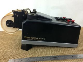 Antique Vtg Remington Rand Art Deco Hand Crank Adding Machine 4