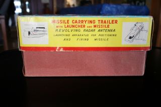 BOXED BANDAI MISSILE CARRYING TRAILER WITH LAUNCHER AND MISSILE TIN FRICTION TOY 2