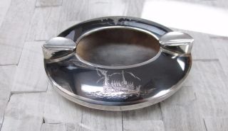 SIAM Niello Sterling Silver Unique Ashtray 62.  5grams SS - 157 2