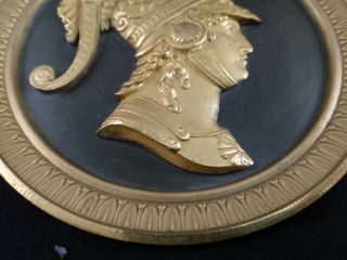 Pr.  19th c.  French Empire gilt bronze handle Pulls,  Greek/Roman Gods,  4 ¼ 
