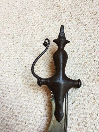 Rare Antique Thick Heavy Indo Persian Yataghan Sword Ottoman style Shamshir 10