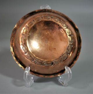 Antique DSCG Duchess of Sutherland Cripples Guild silver plate copper bowl 8