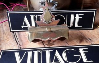 Vintage Antique Arts And Crafts Copper Brass Church Candle Box