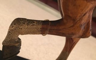 Peter Giba Hand Carved Wooden Horse Sculpture Fabulous Signed Folk Art TLC 9