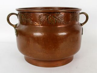 Arts And Crafts Copper And Brass Nouveau Secessionist Huge Jardiniere Misson