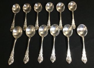 Group 12 Wallace Sir Christopher Sterling Gumbo/soup Spoons 6.  75”