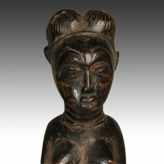 VINTAGE BLOLO OR SPIRIT SPOUSE FIGURE CARVED WOOD BAULE IVORY COAST WEST AFRICA 5