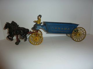 Wilkins Panama Dump Wagon.  19 - 1/2 Inch Cast Iron