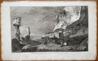 Cook,  Print Easter Island Monuments Rare Dutch Edition,  1794