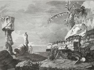 Cook,  Print Easter Island Monuments Rare Dutch Edition,  1794 2