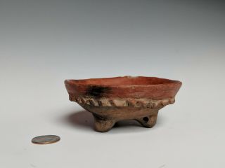 Ancient Pre Columbian Pottery Bowl Nayarit Culture Red