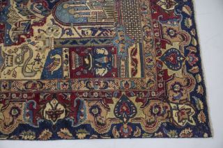 Pictorial Style Semi Antique Vintage 10X13 Persian Rug Oriental Décor Carpet 11