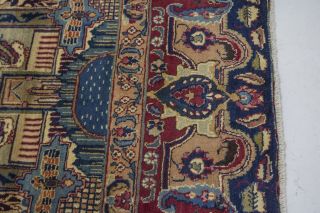 Pictorial Style Semi Antique Vintage 10X13 Persian Rug Oriental Décor Carpet 12